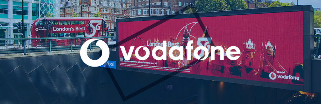 Vodafone bus and digital outdoor campaign