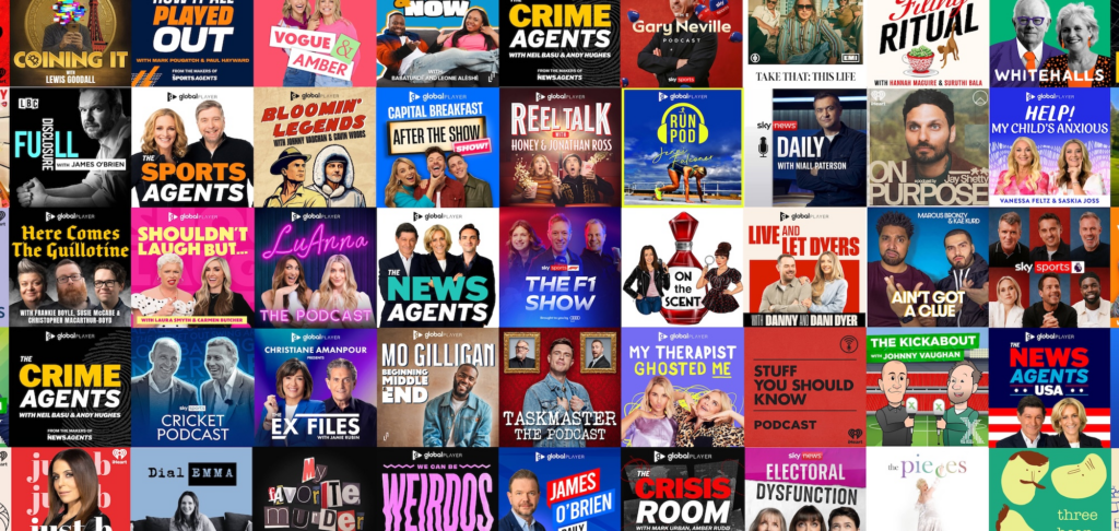 Global's podcast advertising banner